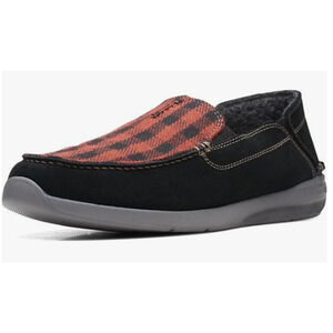 Clarks Men's Gorwin Step Loafer, Black Suede, 9